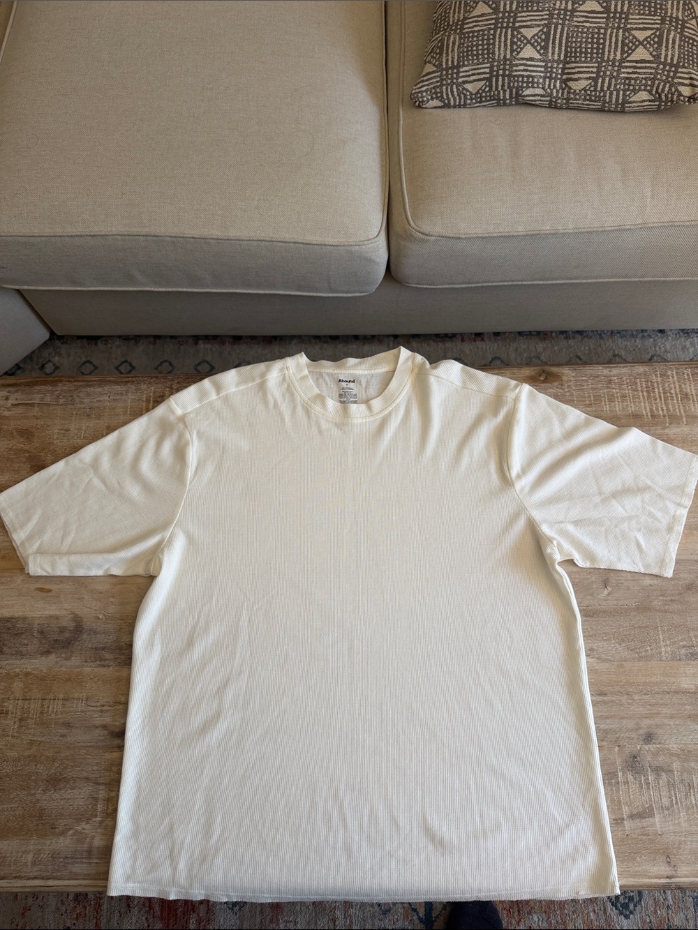 Abound Men's Short Sleeve Crewneck T-Shirt in Cream